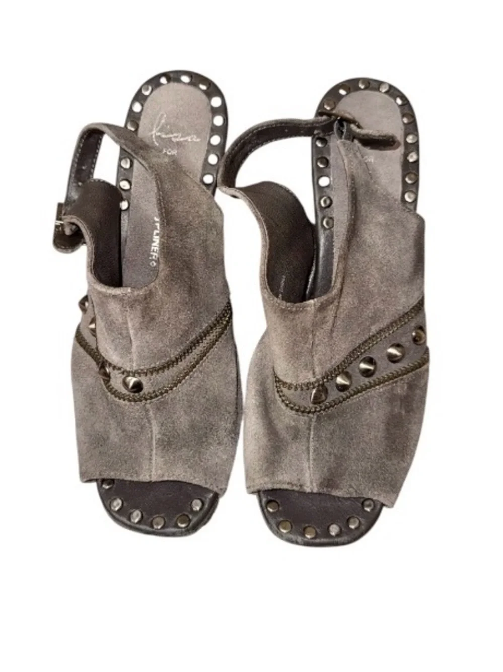 LISA BY Donald J Pliner GIMI vintage suede stud  platform wedges women’s size 6
